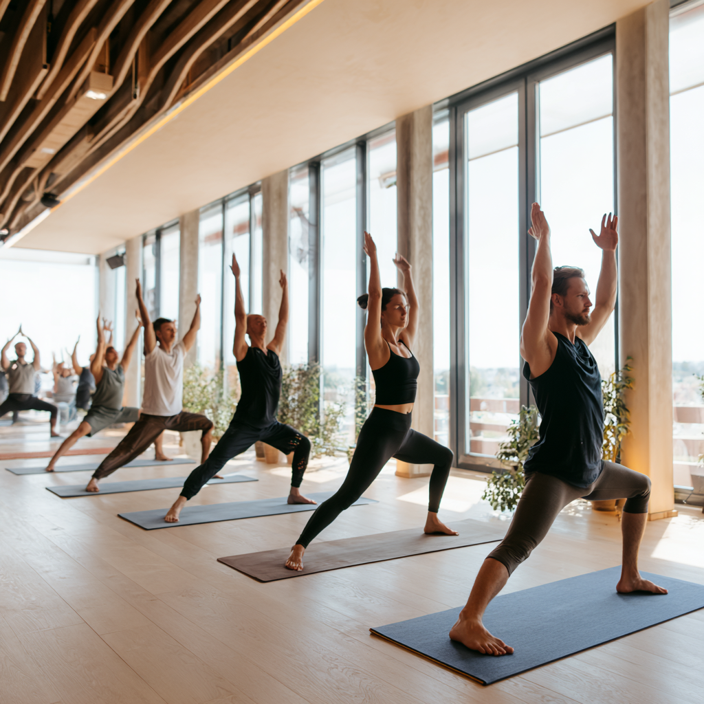 Йога-зал з натуральним освітленням